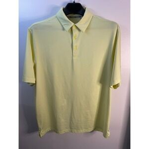 Walter Hagen 11 Majors Golf Polo Shirt Mens XL Yellow Short Sleeve Performance